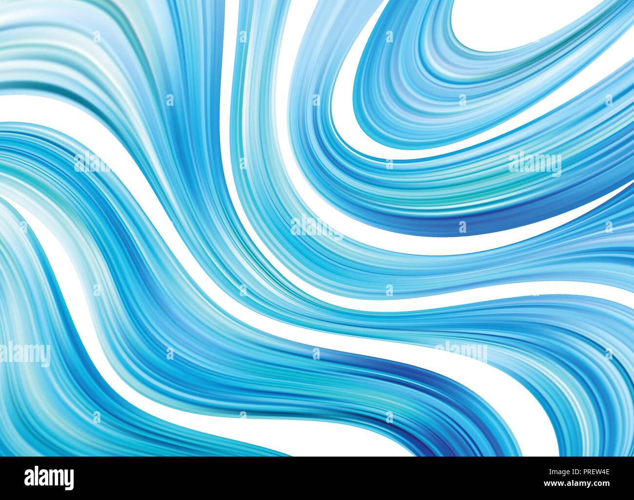 Blaue Farbe wasser Abstrakt glatte Welle. Kurve flow Motion. Vector Illustration Stock Vektor