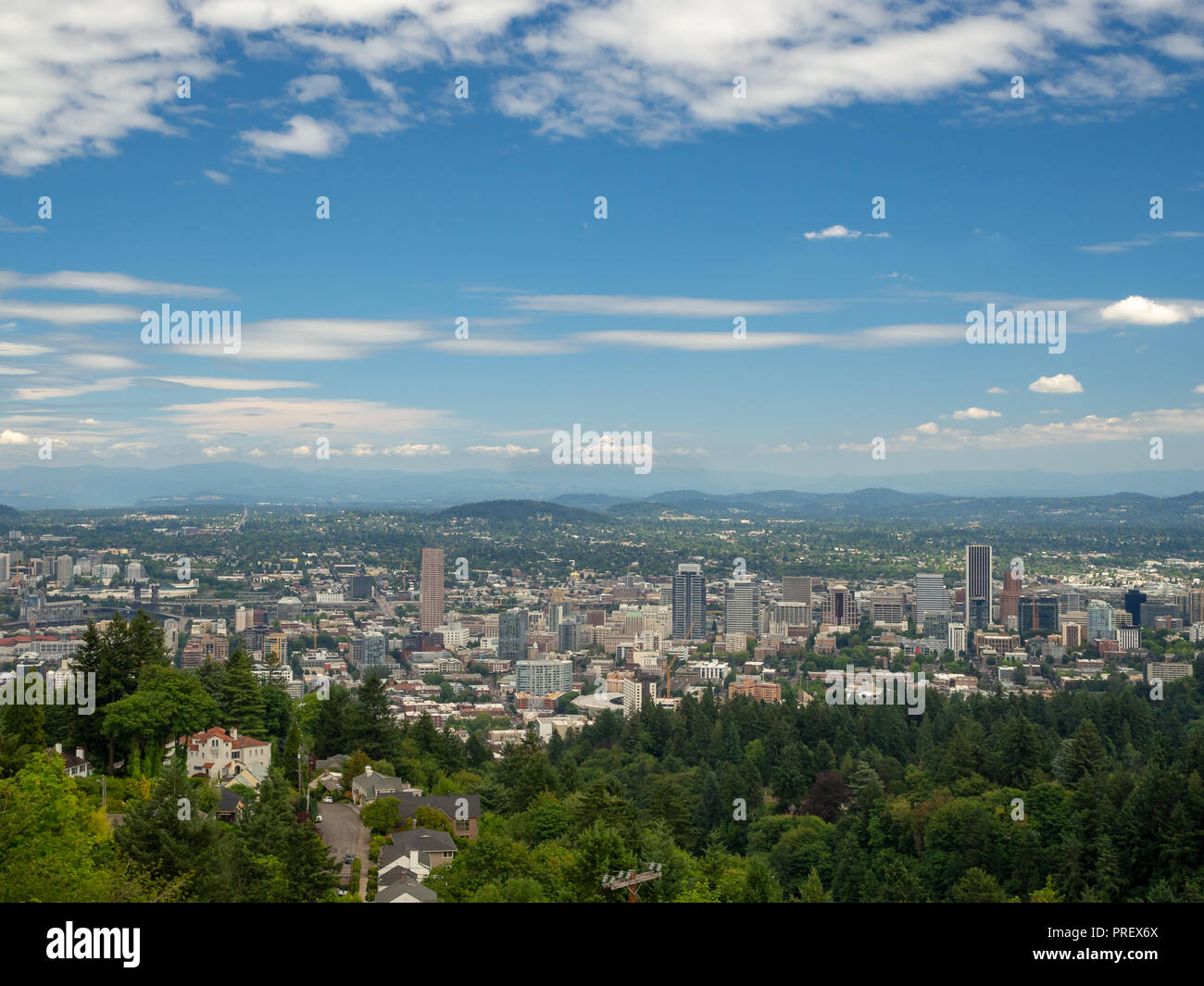 Portland, Oregon, USA: Protland Skyline der Stadt und die Innenstadt Stockfoto