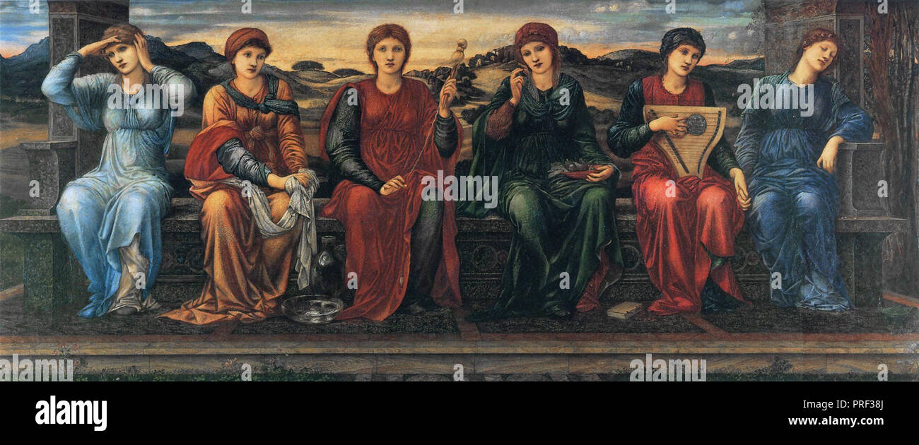 Edward Coley Burne-Jones - die Stunden 2 Stockfoto