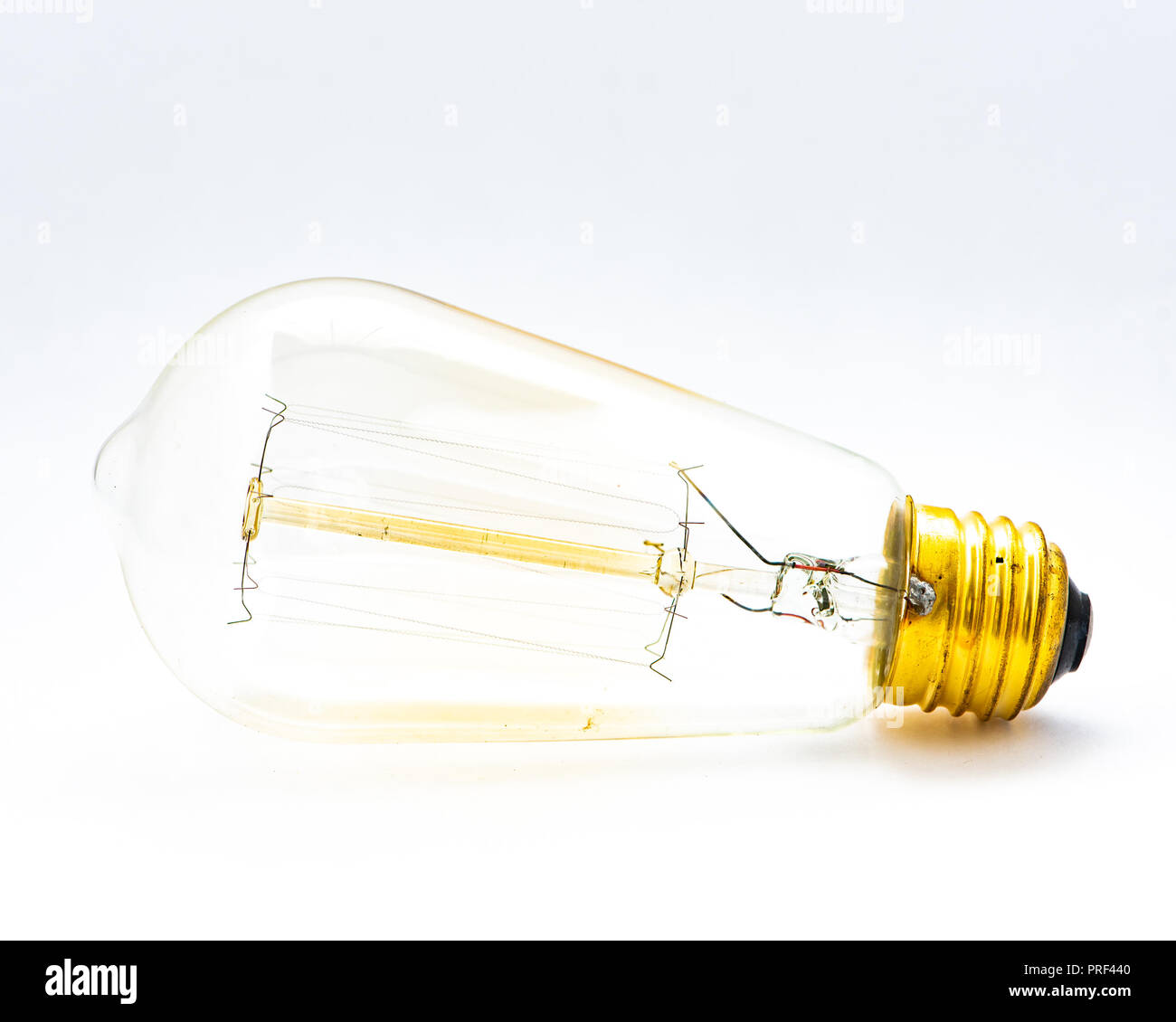 Ein vintage Edison klar Glühbirne. Stockfoto