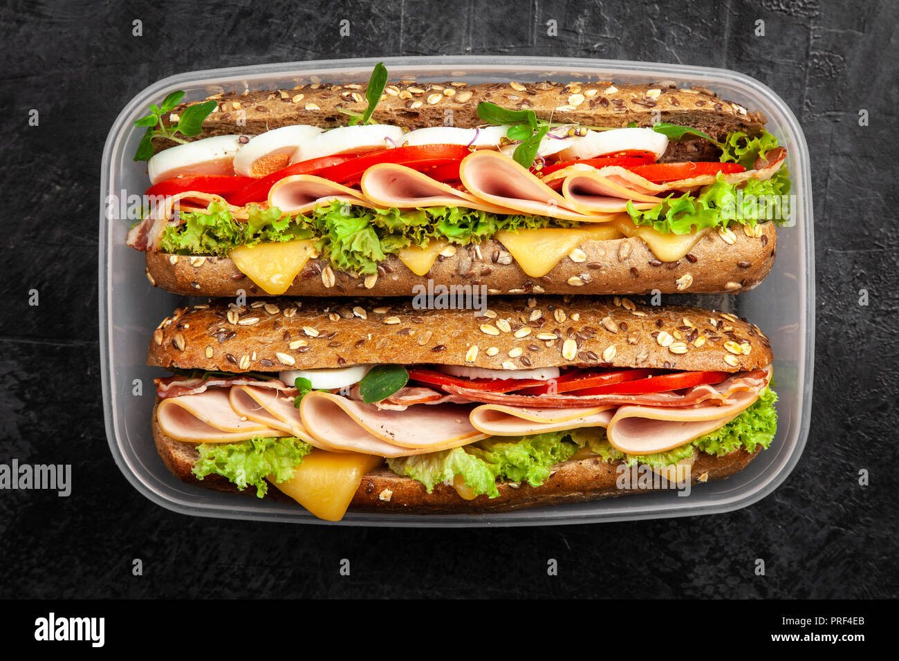 Klassische BLT-Sandwiches Stockfoto