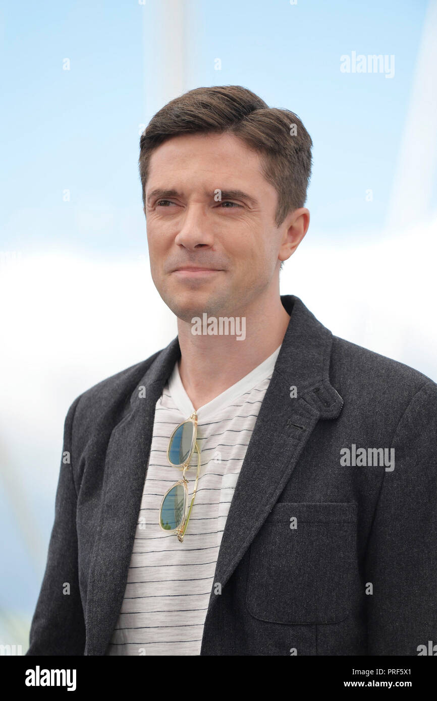 71. Filmfestival von Cannes: Schauspieler Topher Grace hier für die Förderung der Film "Blackkklansman", auf 2018/05/15 Stockfoto
