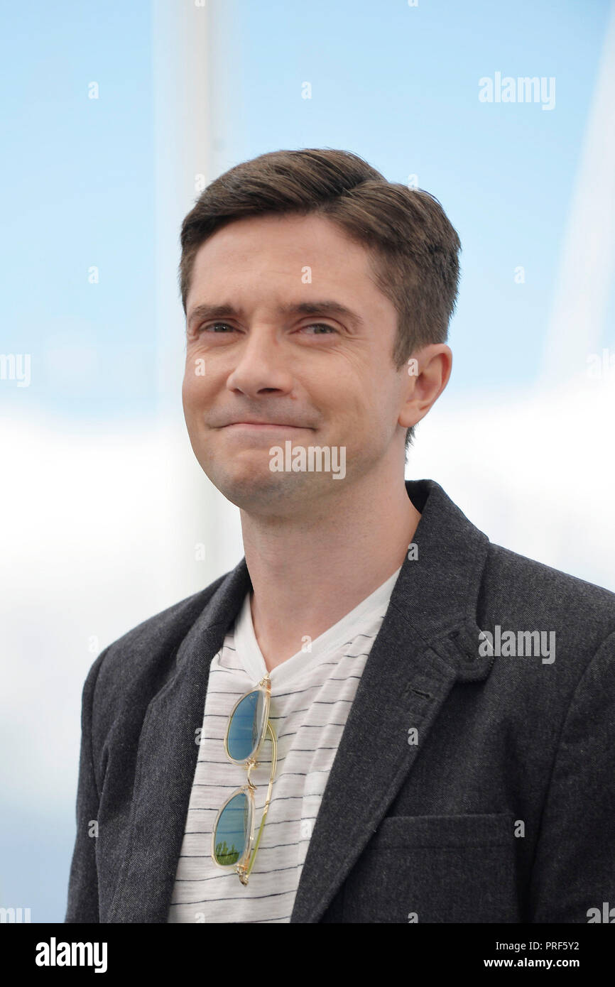 71. Filmfestival von Cannes: Schauspieler Topher Grace hier für die Förderung der Film "Blackkklansman", auf 2018/05/15 Stockfoto
