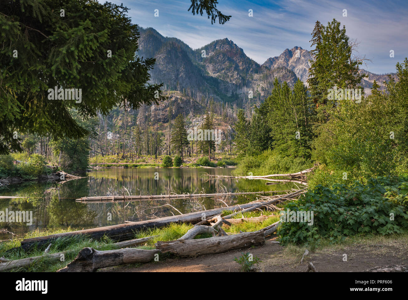 Wenig Eightmile See, Stuart, alpinen Seen Wüste, zentrale Kaskaden, Washington State, USA Stockfoto