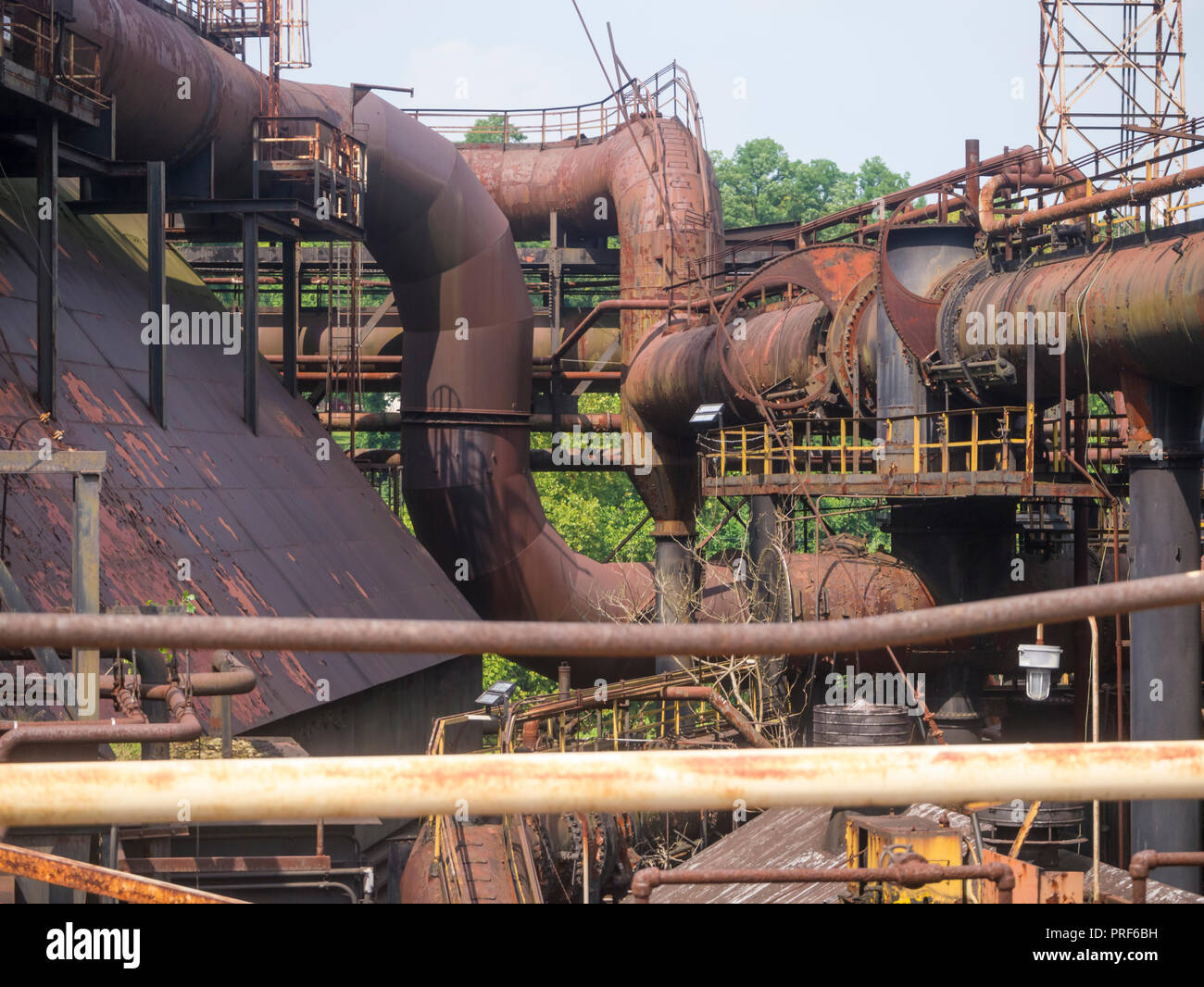 Abgebrochene Rost bleibt der Bethlehem Steel Plant in Bethlehem, Pennsylvania, United States Stockfoto