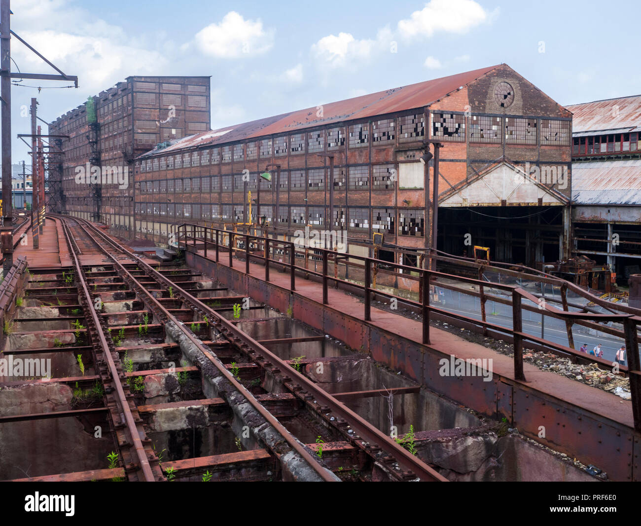 Abgebrochene Rost bleibt der Bethlehem Steel Werk in Bethlehem Pennsylvanis, United States Stockfoto