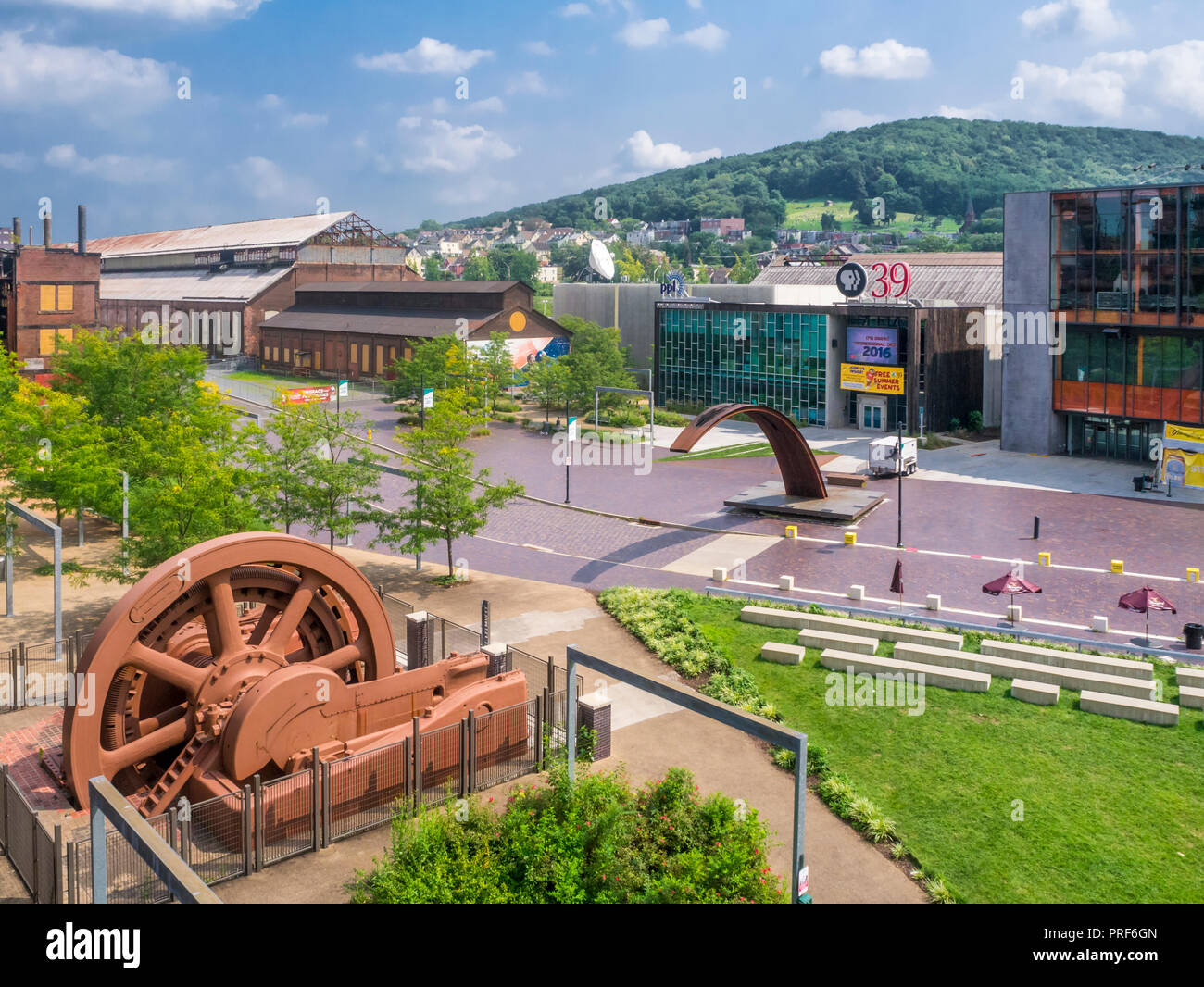 SteelStacks Kunst & Kultur Campus auf dem Gelände der ehemaligen Bethlehem Steel plant inm Bethlehem, Pennsylvania, United States Stockfoto