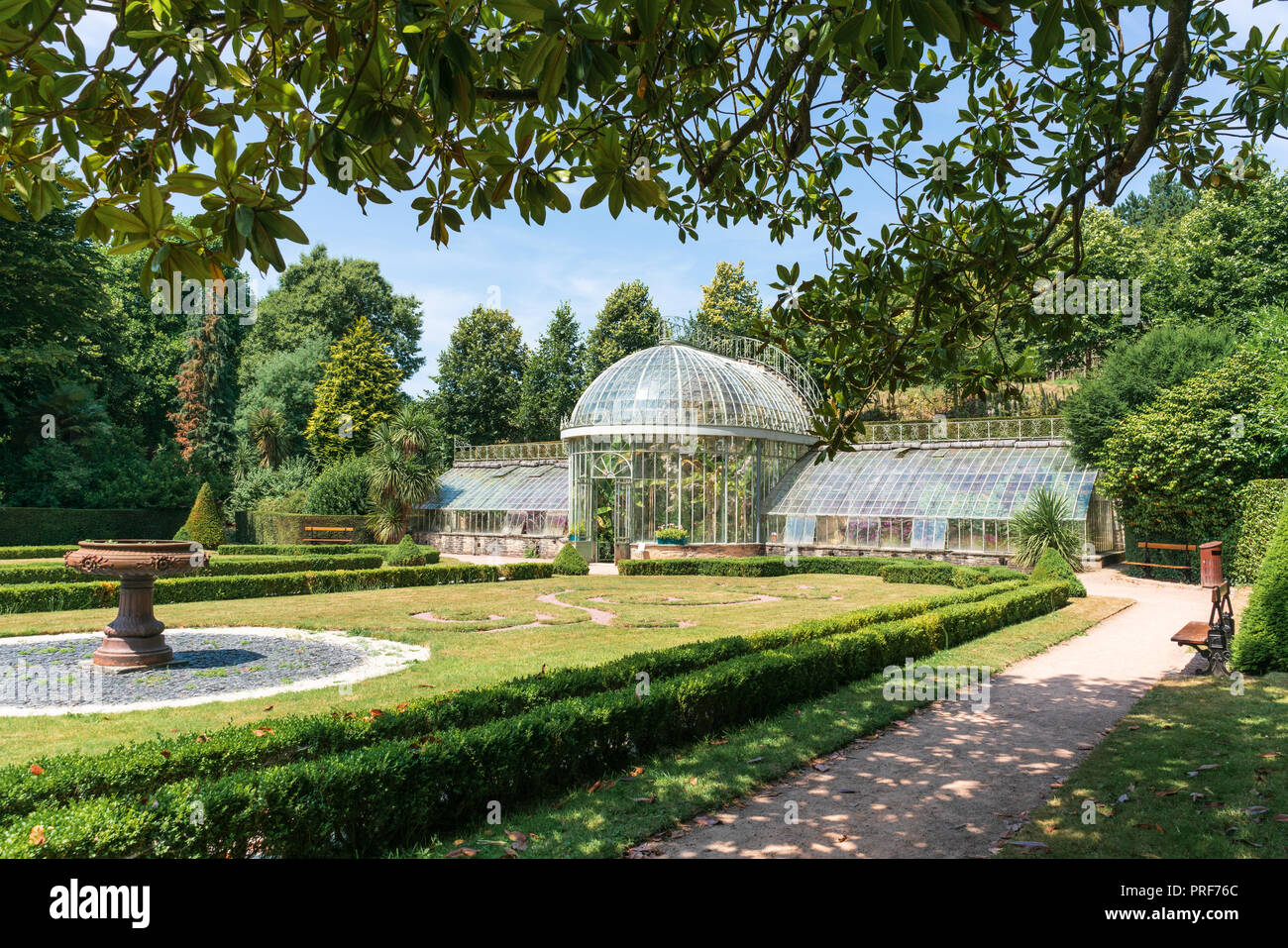 1872 restauriert von Viscount René de Tocqueville, der Park ist eine subtile Mischung aus französischen und englischen Stile Stockfoto