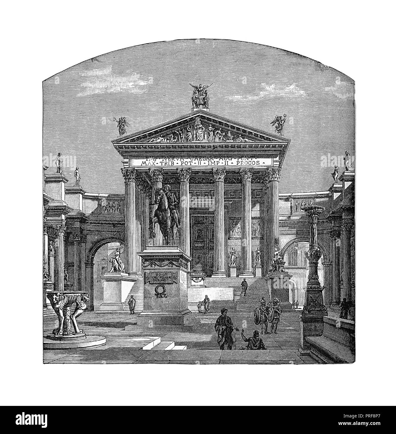 Originale Kunstwerke des Tempels von Pallas Athene. In eine bildliche Geschichte der großen Nationen der Welt Veröffentlicht: von der frühestmöglichen Termine der vorliegenden Tim Stockfoto