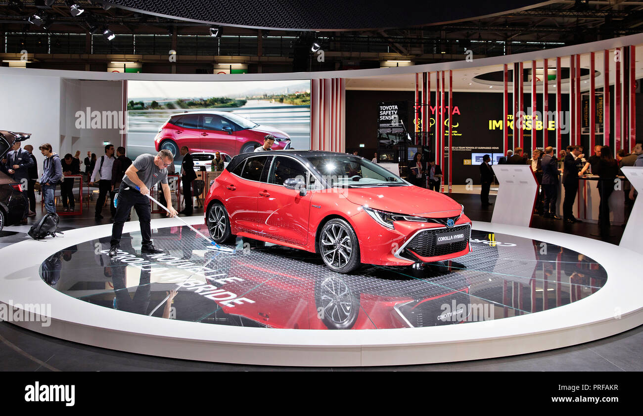 Neuen Toyota Corolla Hybrid wurde während der ersten Pressetag der Internationalen Motor Show in Paris, am Dienstag, Oktober 2nd, 2018 präsentiert. (CTK Photo Stockfoto