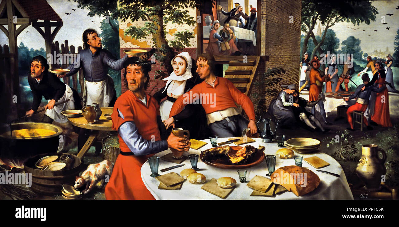 Bauer Tanz 1550 Pieter Aertsen 1508-1575, Niederländisch, der in den Niederlanden. Stockfoto