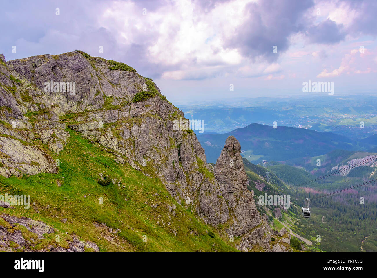 Seilbahn von Zakopane Kasprowy Wierch montieren Stockfoto