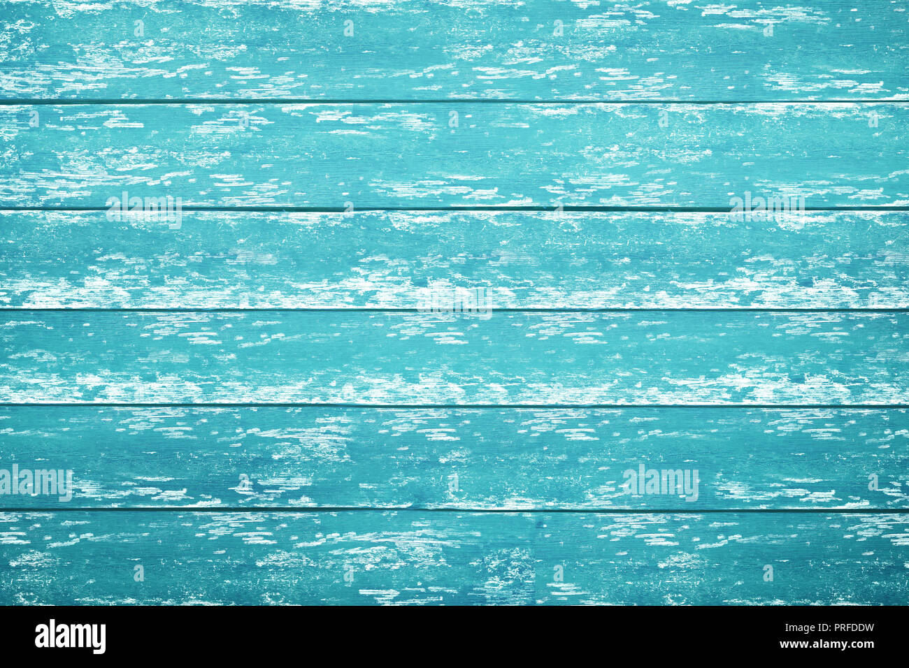 Ein blauer und rustikalem Holz Tisch Hintergrund mit abgeplatzte Farbe, von oben nach unten anzeigen. Stockfoto