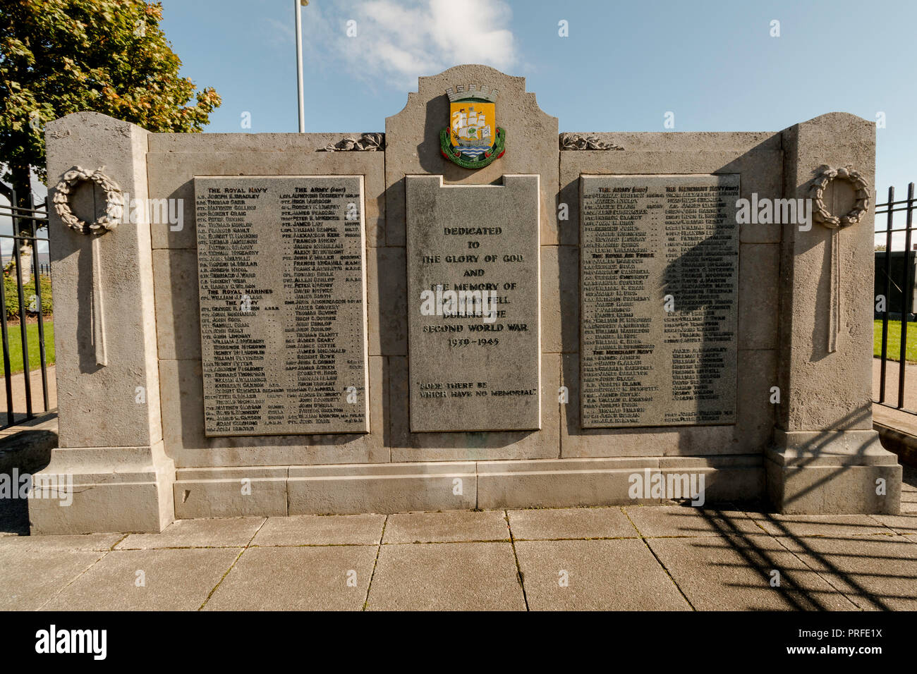 Port Glasgow Schottland Wahrzeichen Gebäude & Fluss Clyde Küste Stockfoto