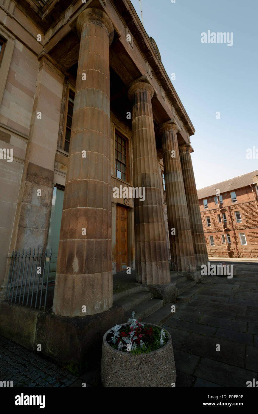 Port Glasgow Schottland Wahrzeichen Gebäude & Fluss Clyde Küste Stockfoto