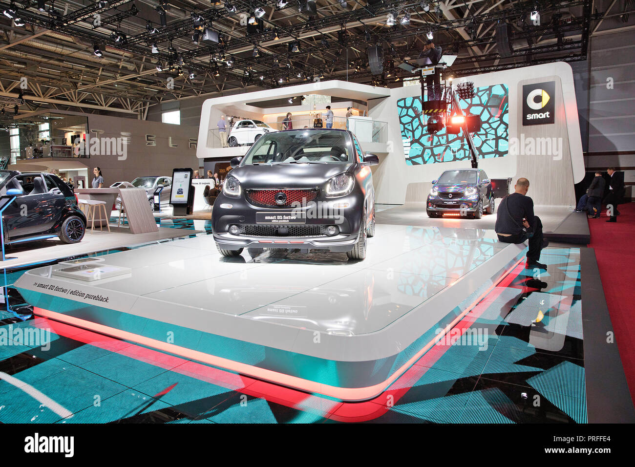 Smart EQ forfour wurde während der Internationalen Automobilausstellung in Paris, Frankreich, am Dienstag, Oktober 2nd, 2018 präsentiert. (CTK Photo/Rene Fluger) Stockfoto