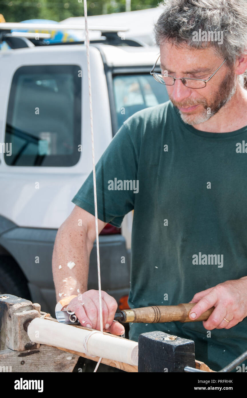 Rund um Großbritannien - EIN Spähmenger später Holzfäller bei der Countryfile Live-Veranstaltung in Blenheim, Großbritannien Stockfoto