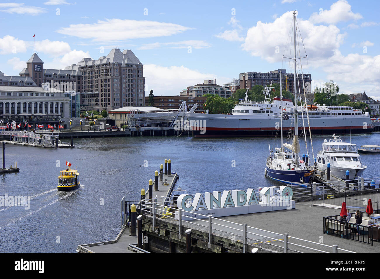 MV Coho am Fährterminal in Inner Harbour, Victoria, Vancouver Island, Kanada Stockfoto