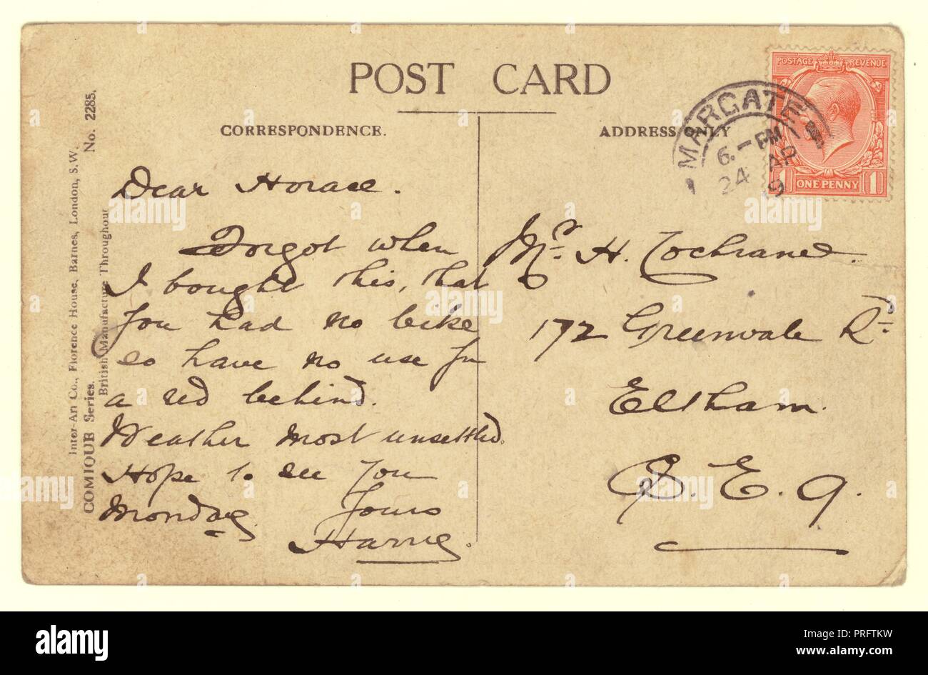 One Penny Stamp Stockfotos und -bilder Kaufen - Alamy