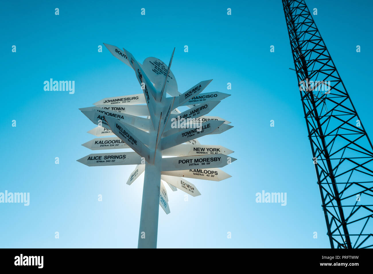 Hinweisschild Post in Mount Isa, Outback Queensland, Australiaa Stockfoto