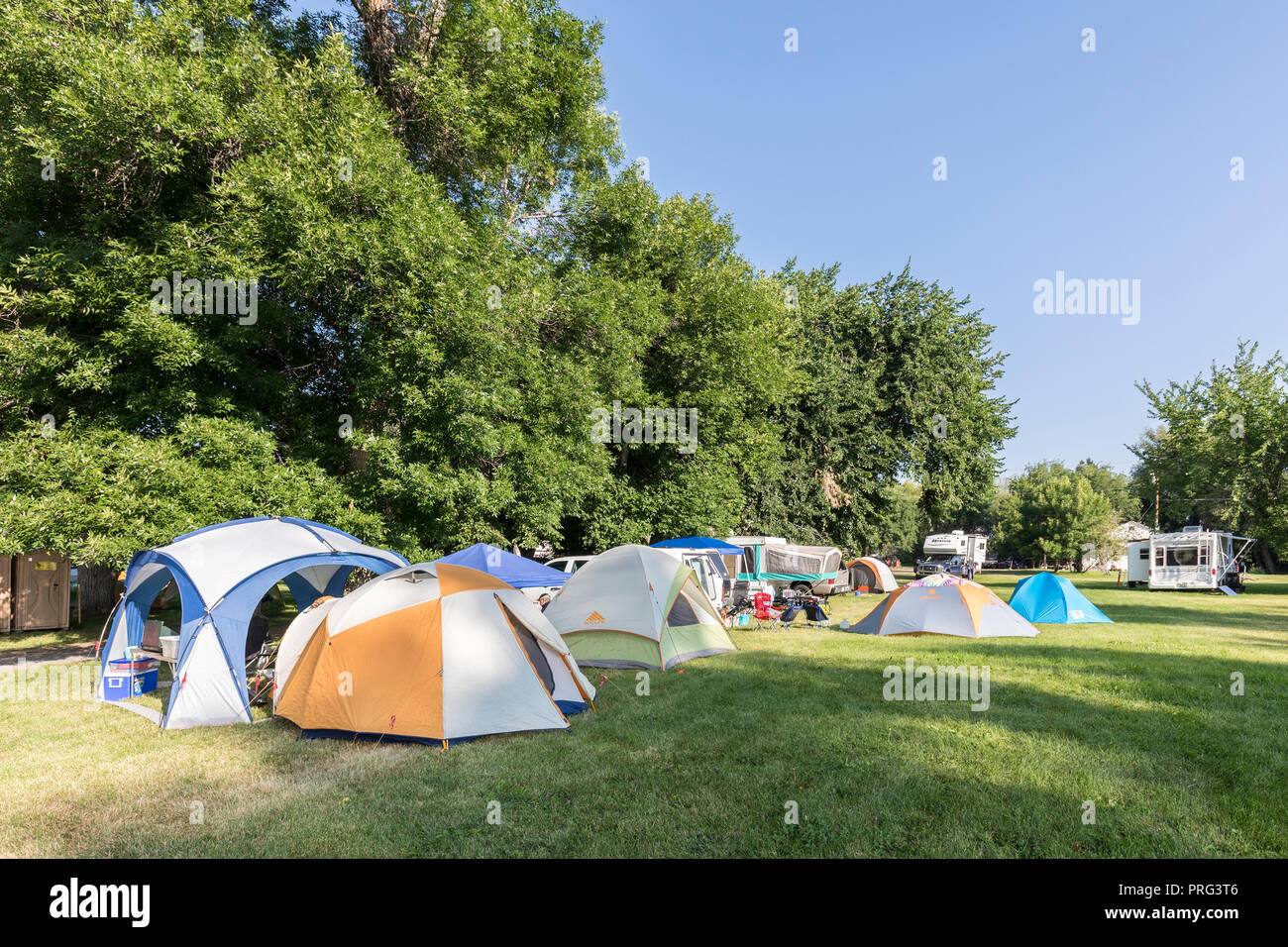 Campingplatz, Helena, Montana, USA Stockfoto