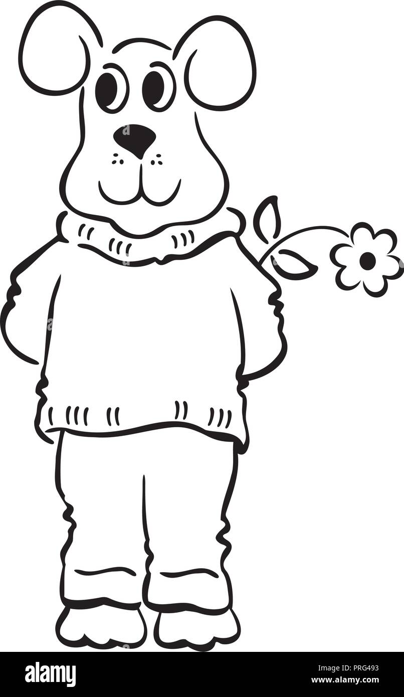 Sketchy doodle Hund Vector Illustration. cartoon Zeichnung Skizze illustration Vektor beschrieben. Stock Vektor