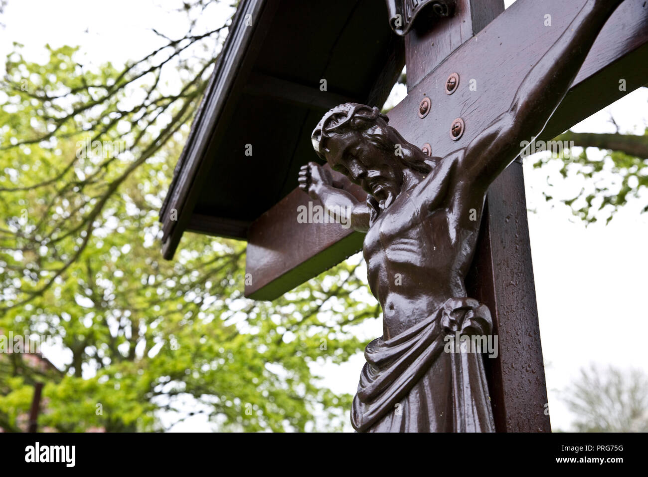 Kruzifix an der katholischen Heiligtum der Muttergottes, Walsingham, Norfolk Stockfoto