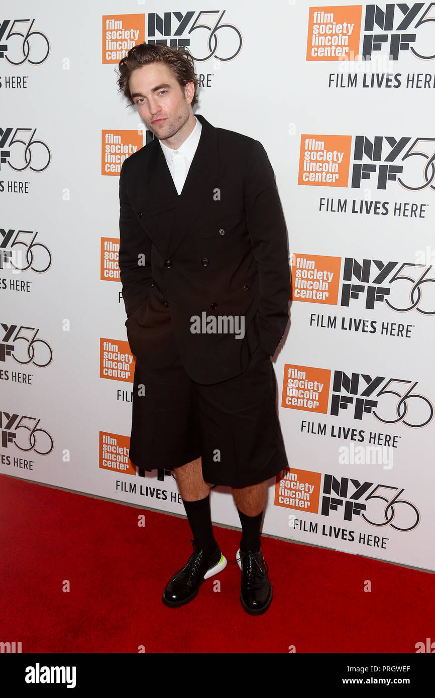New York, USA. 2. Oktober, 2018. Schauspieler Robert Pattinson besucht die "High Life" Premiere in der Alice Tully Hall im Oktober 2, 2018 in New York City. Credit: AKPhoto/Alamy leben Nachrichten Stockfoto