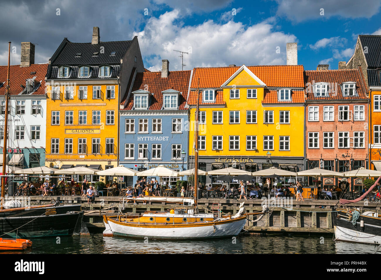 Nyhavn, der Neue Hafen Kanal in Kopenhagen Stockfoto