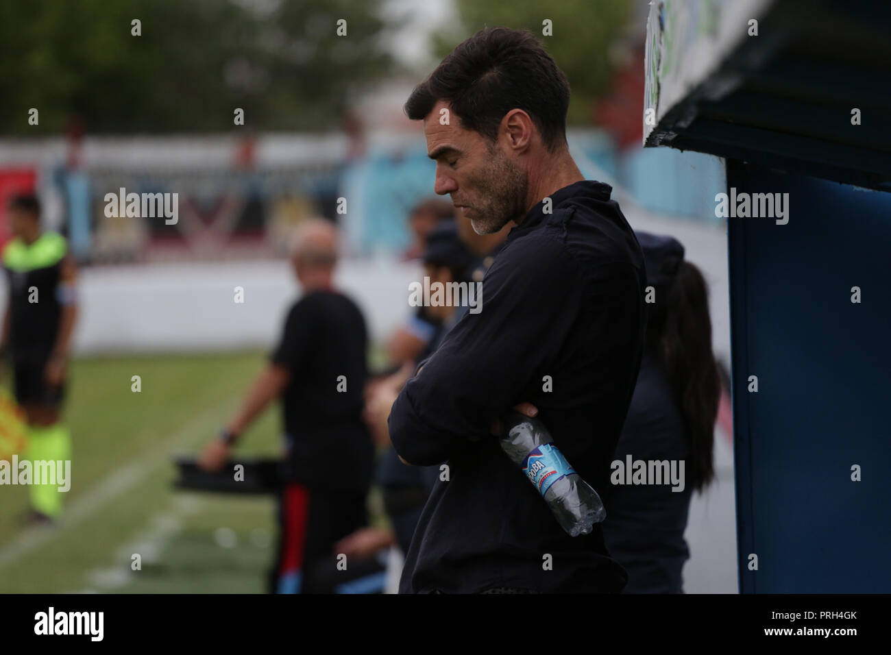 Ignacio, Nacho, Gonzalez sieht ein Fußballspiel in Buenos Aires, 2. Dezember 2017. Stockfoto