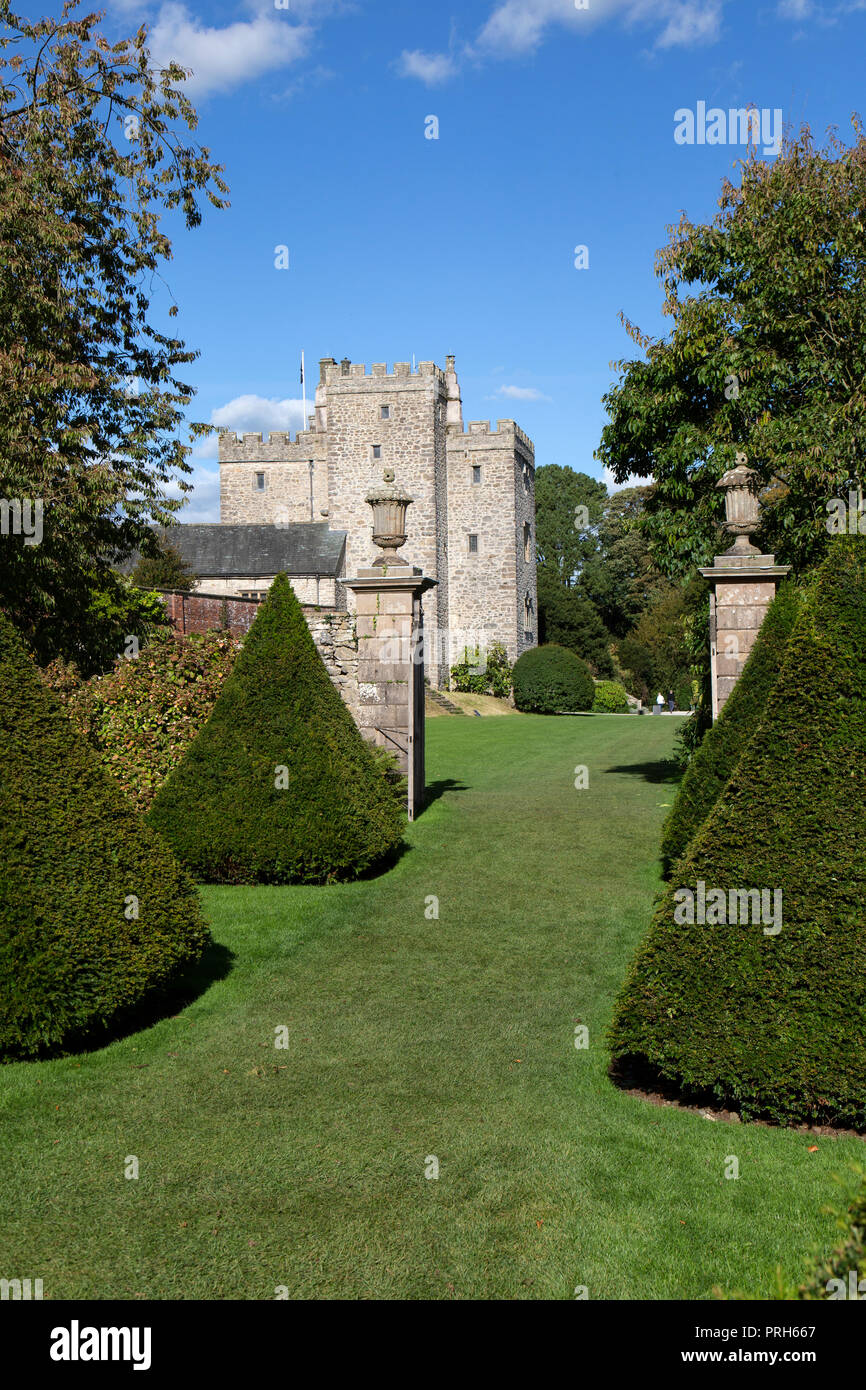 Sizergh Schloss und Gärten in Helsington in der Grafschaft Cumbria in England. Stockfoto