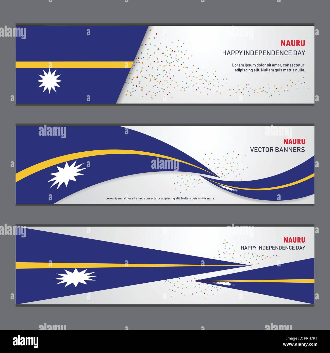 Nauru Independence day Zusammenfassung Hintergrund design Banner und Flyer, Postkarte, Landschaft, Feier Vector Illustration Stock Vektor