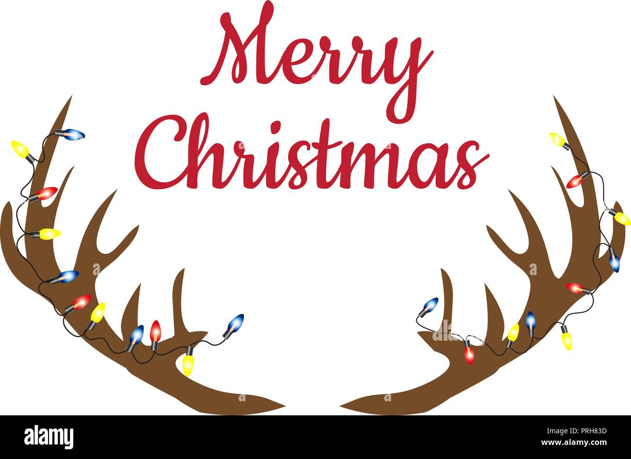 Vector Illustration von Weihnachten Geweih. Weihnachten, urlaub Hintergrund. Stock Vektor