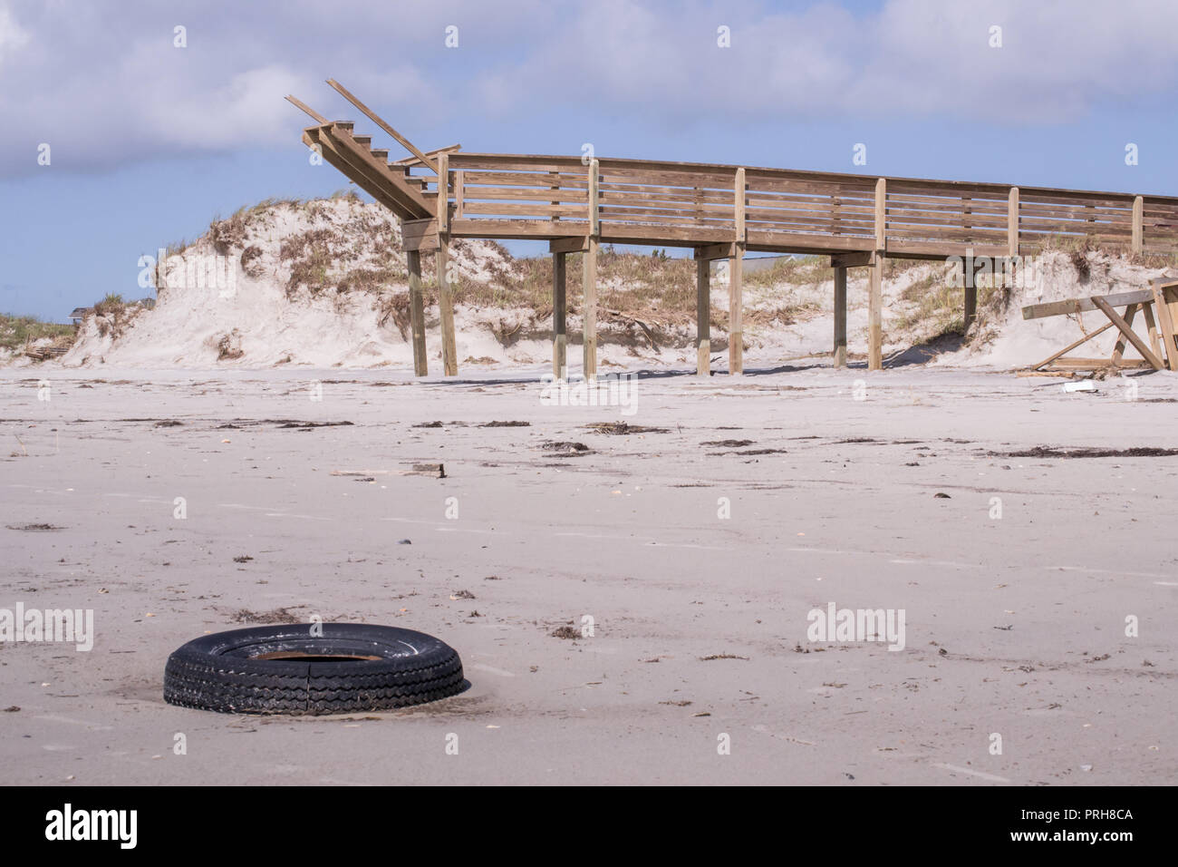 Hurrikan Florenz - nach dem Sturm auf Emerald Isle, North Carolina September 2018 Stockfoto