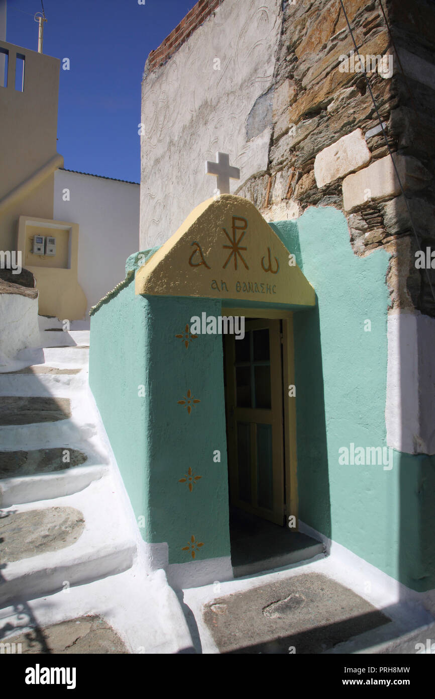 Kea Insel Griechenland Ioulidha kleine Kapelle Stockfoto