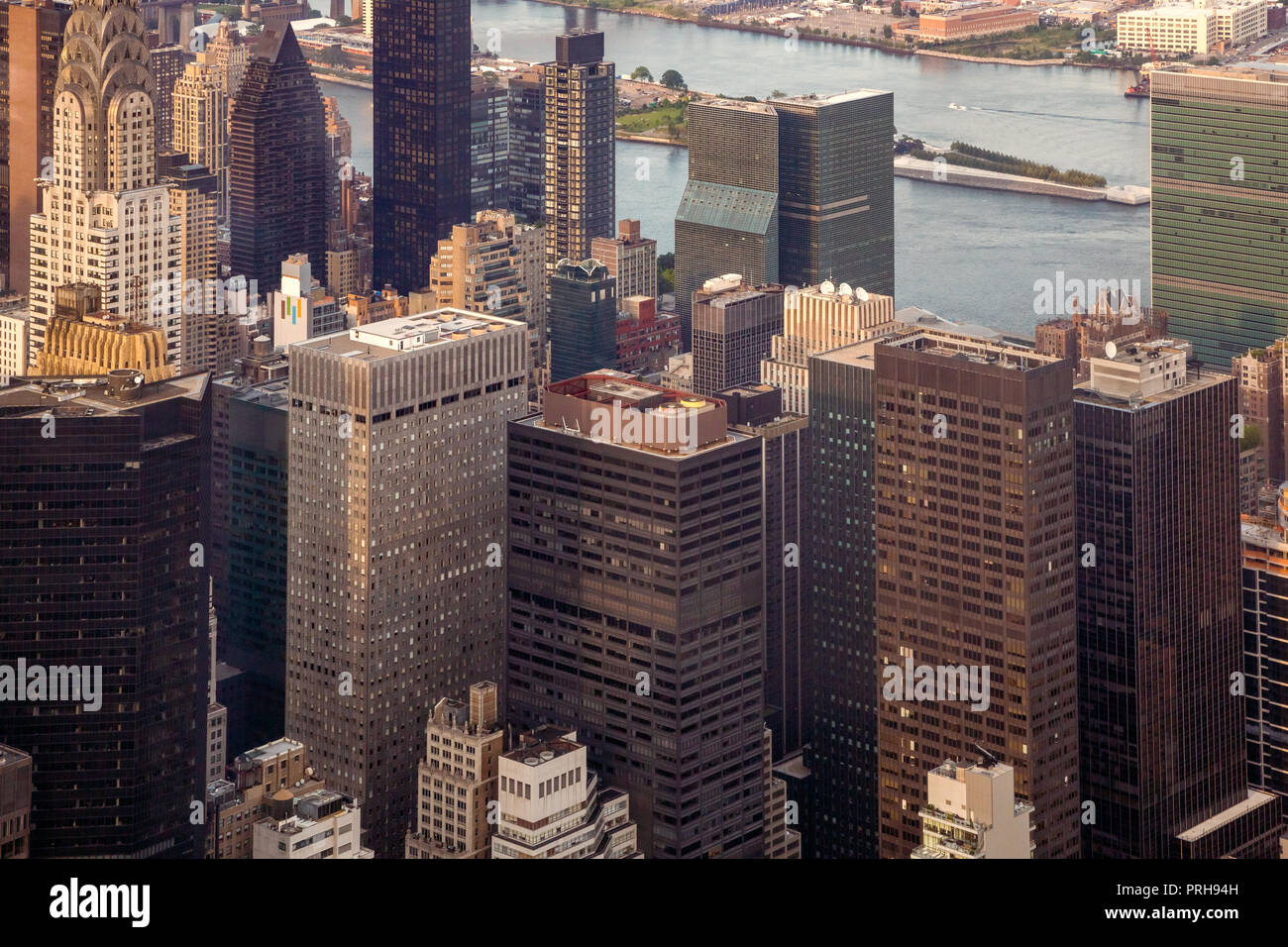 New York City Manhattan Straße Luftbild Stockfoto