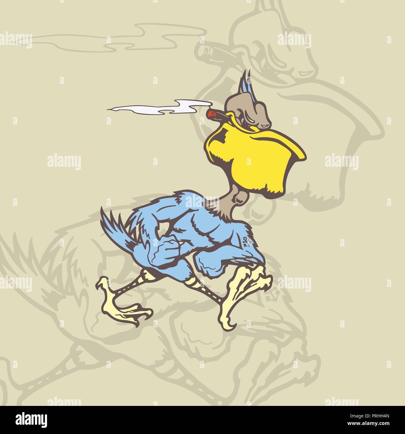 Ente Zeichentrickfiguren. Vector Illustration. Stock Vektor