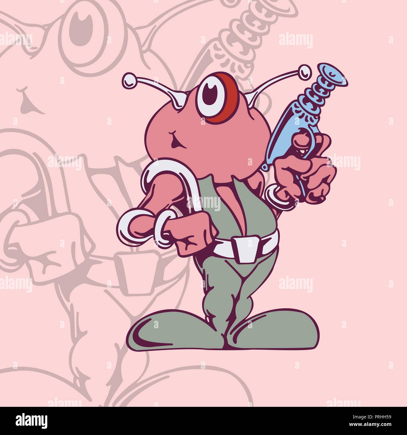 Aliens Cartoons Zeichen. Vector Illustration. Stock Vektor