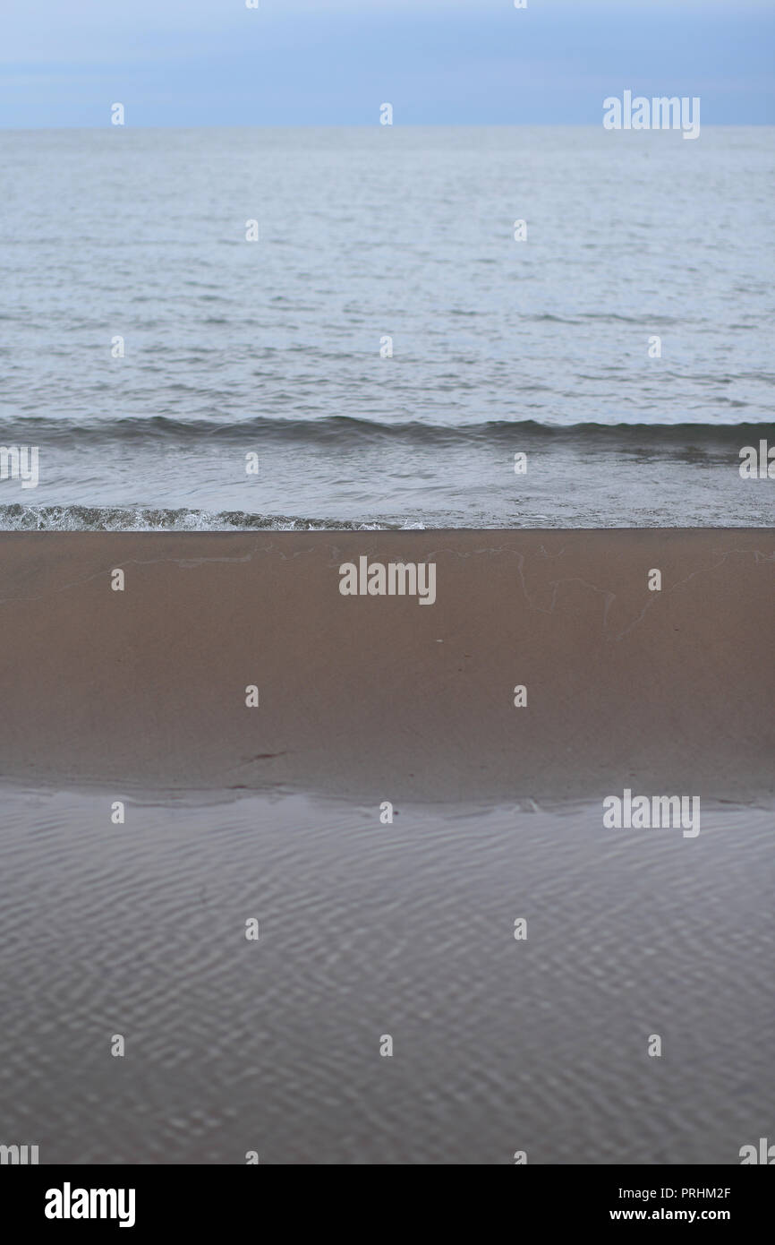 Aufnahme eines Abschnitts Woodbine Strand (Toronto, CA). Es wurde im Oktober getroffen, so dass der Strand völlig menschenleer war. Stockfoto