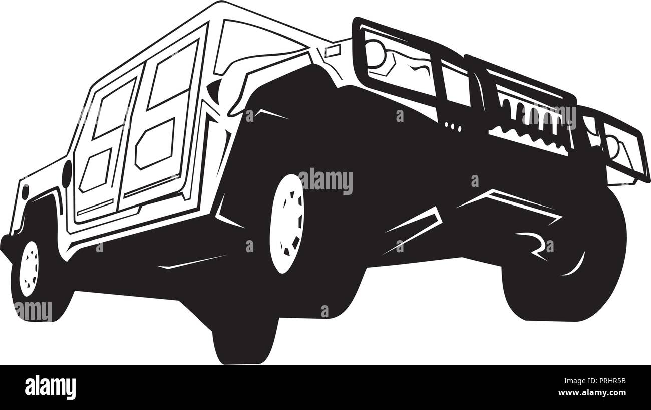 Offroad Auto. Vector Illustration. Stock Vektor