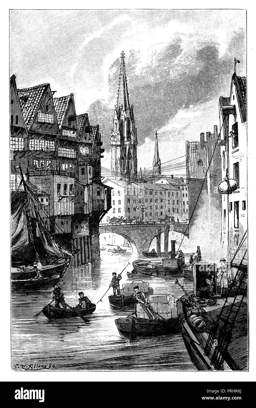Hamburg: Flotte, 1887 Stockfoto