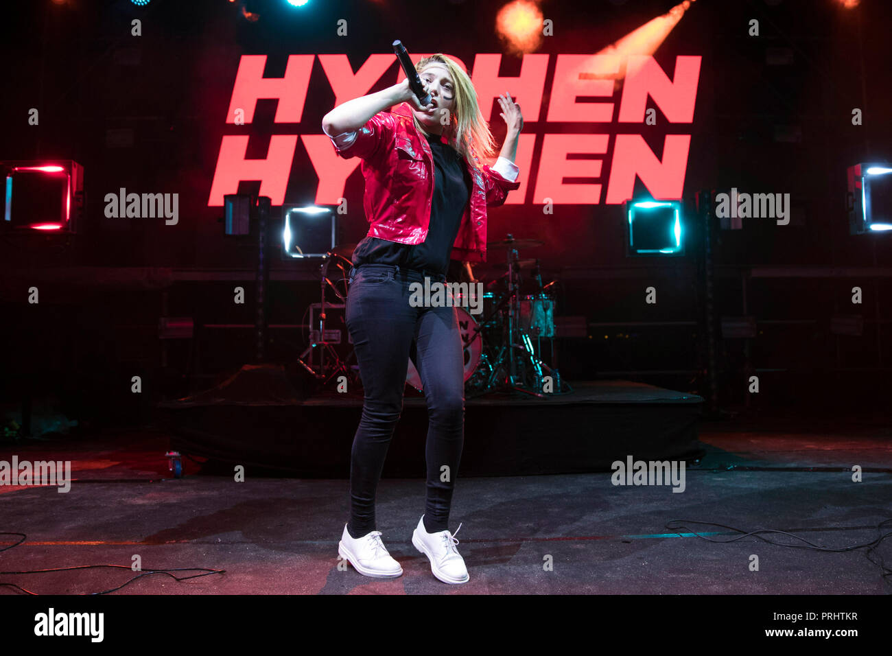 Cannes, Strand, Midem MIDEM (kurz für Marché International du Disque et de l'Edition Musicale, der größten Musik Industrie Messe der Welt), 2018 Stockfoto
