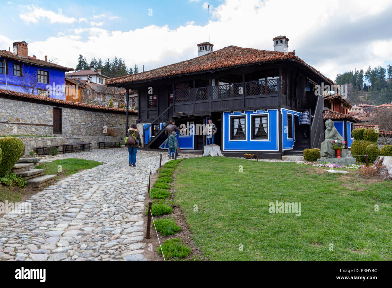 Die Dimcho Debelyanov Haus und Museum in Koprivshtitsa, zentrale Bulgarien. Stockfoto