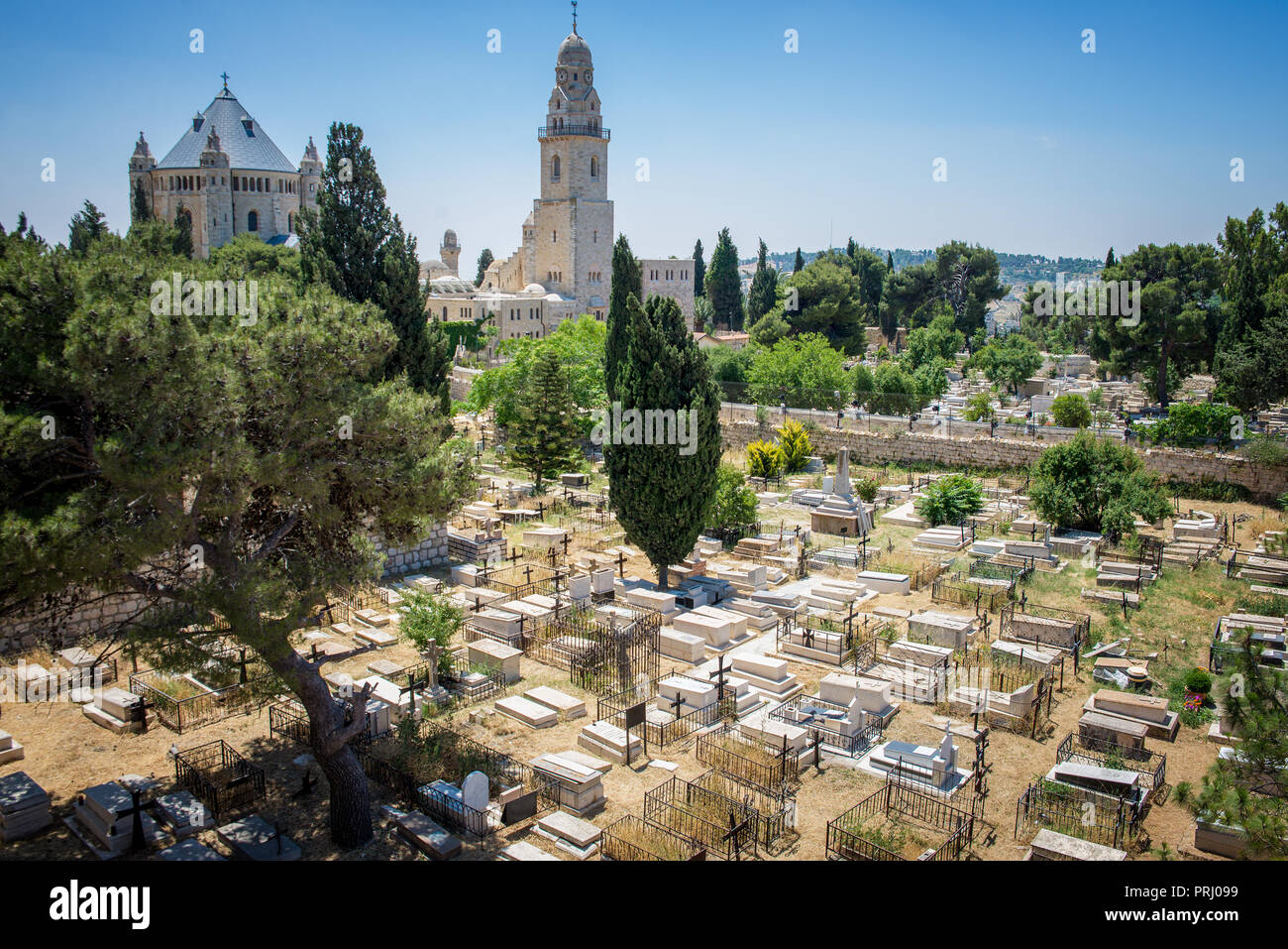 Friedhof in Jerusalem. Stockfoto