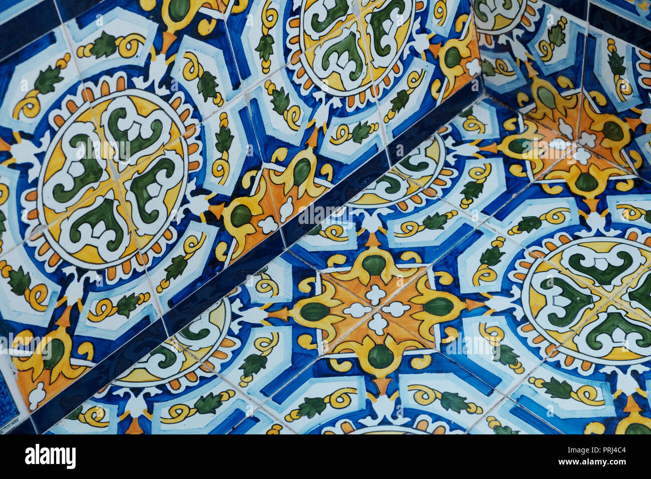 Bunte Muster keramikfliesen, schönes Design Detail, Stockfoto