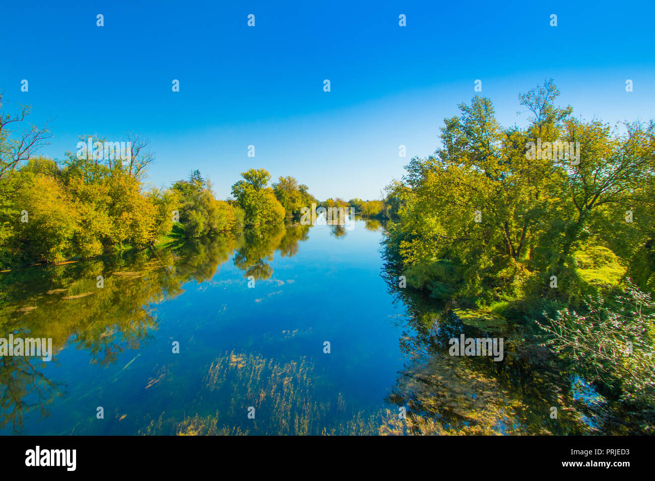 Kroatien, Landschaft Landschaft, Fluss Korana in Karlovac county Stockfoto