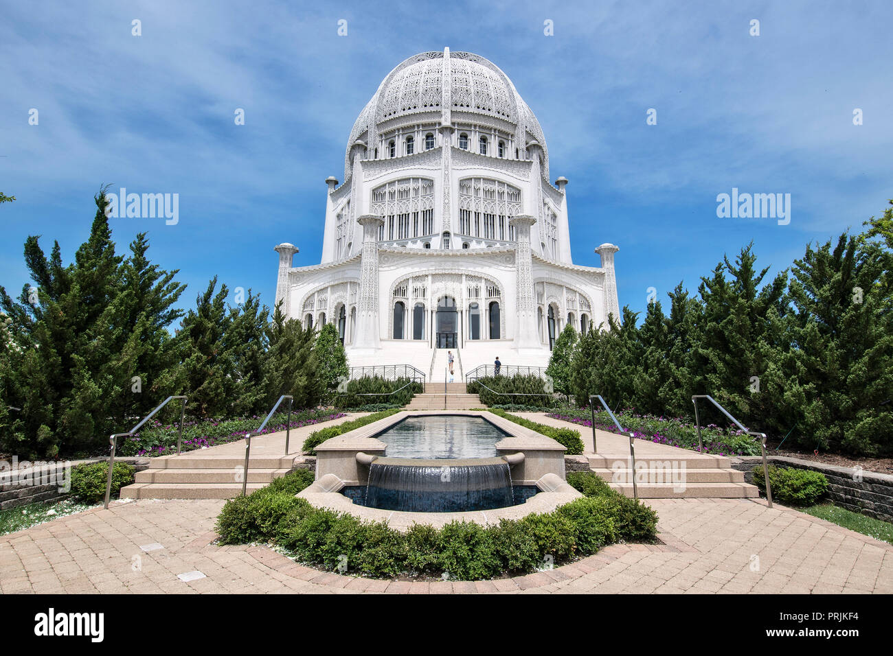 Sakrale die Bahai Haus der Andacht, Bahai Tempel, die Anhänger der Bahá'í-Glaubens, Evanston, Illinois, USA Gebäude Stockfoto