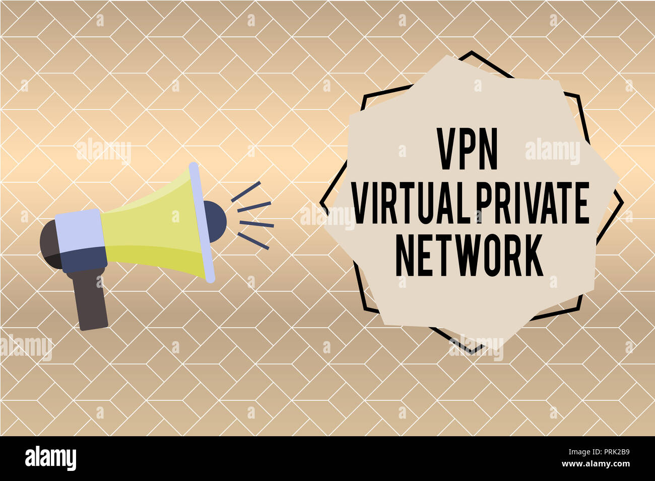 Handschrift text VPN Virtual Private Network schreiben. Begriff Sinne sichere verschlüsselte Verbindung über das Internet. Stockfoto