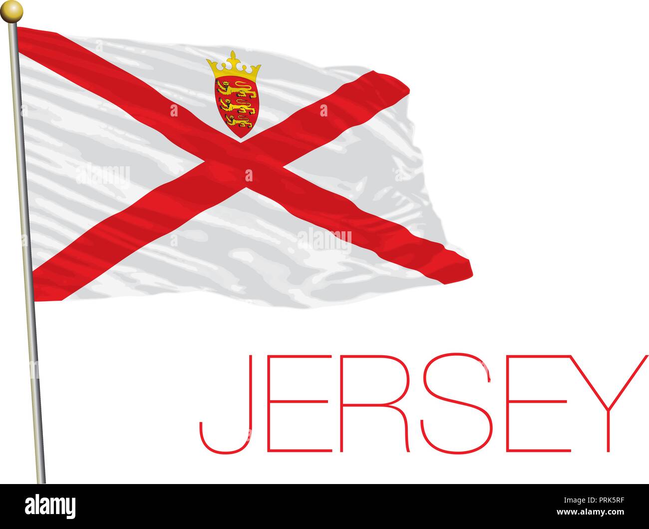 Jersey offizielle Flagge, Vector Illustration Stock Vektor
