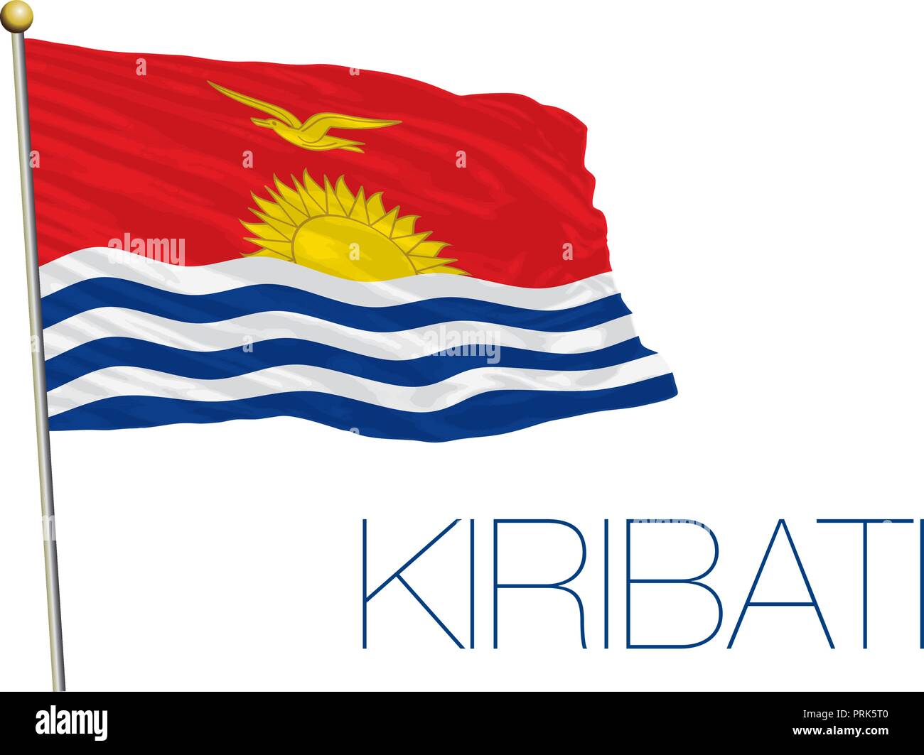 Kiribati offizielle Flagge, Vector Illustration Stock Vektor